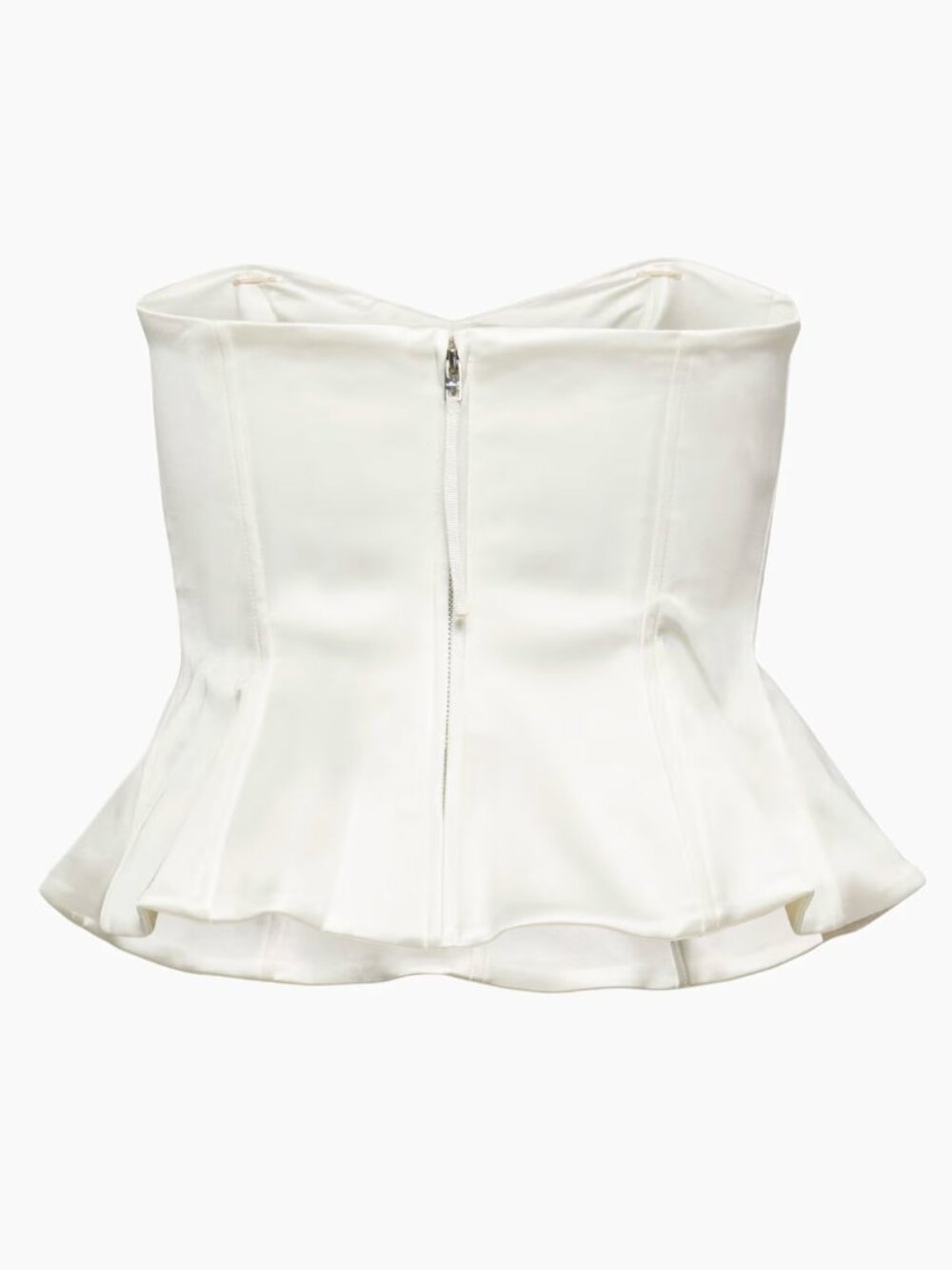 Aritzia Strapless satin sweetheart bustier top - Picture 2 of 10